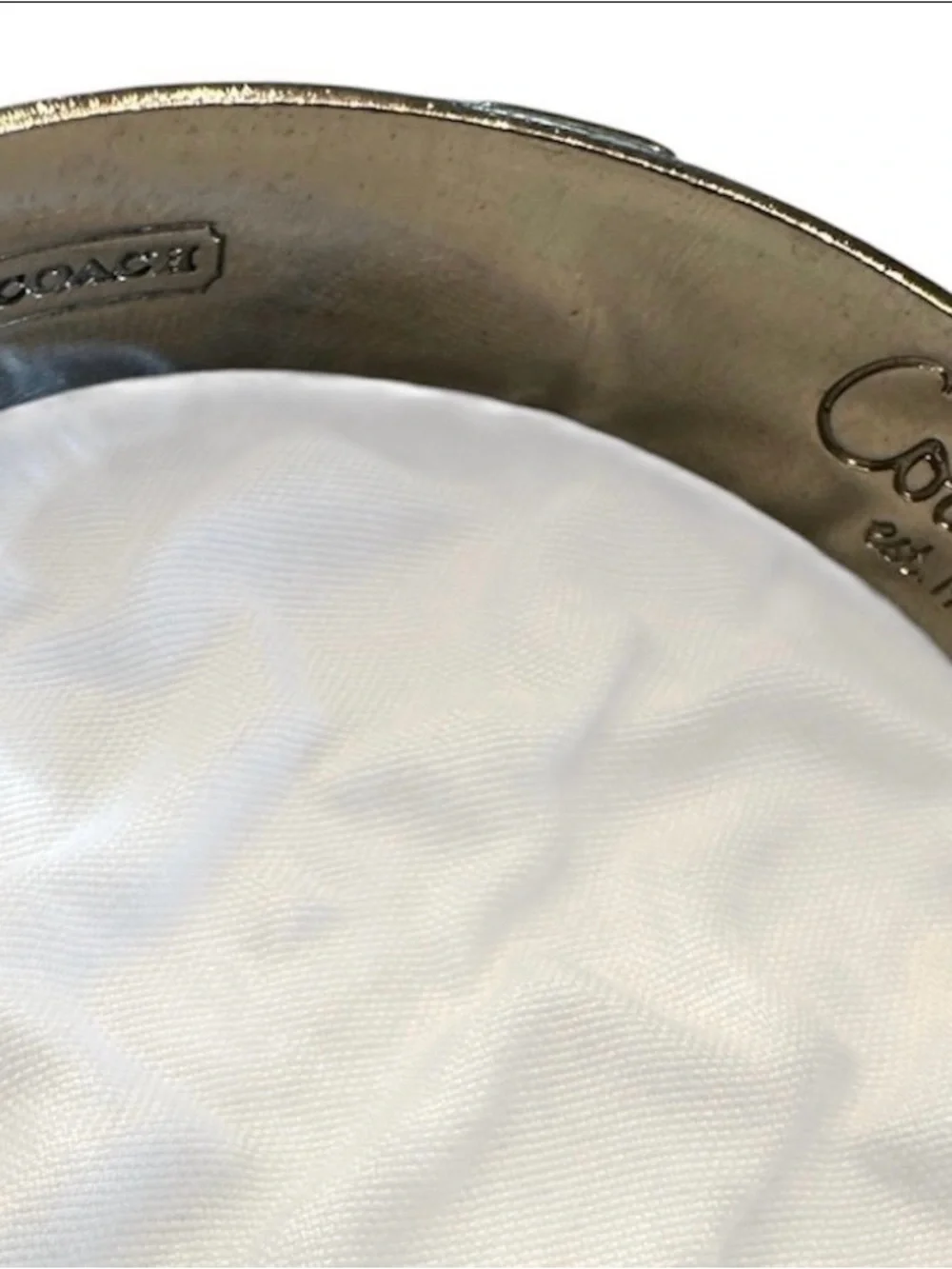 Coach Brown and Silver Signature Cuff Bracelets